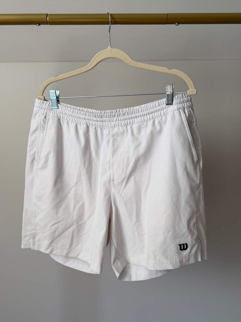 Wilson White Men’s Tennis Volley Short 6" Unlined